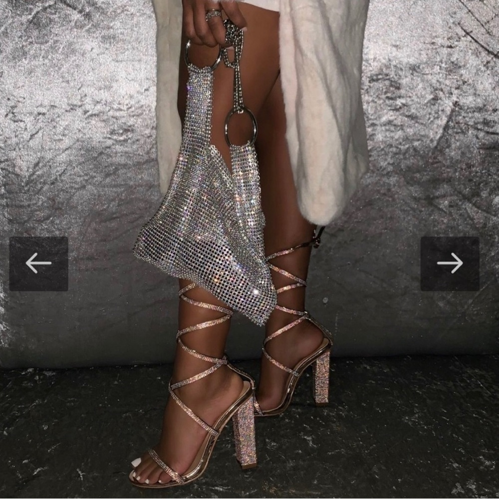 Aisha Rose gold strap sandal